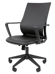 Офисное кресло CHAIRMAN 545 без подголовника, экокожа, черный